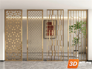 Folding screen Skp Files 